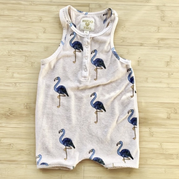Hugo Loves Tiki Flamingo Romper - Picture 1 of 5